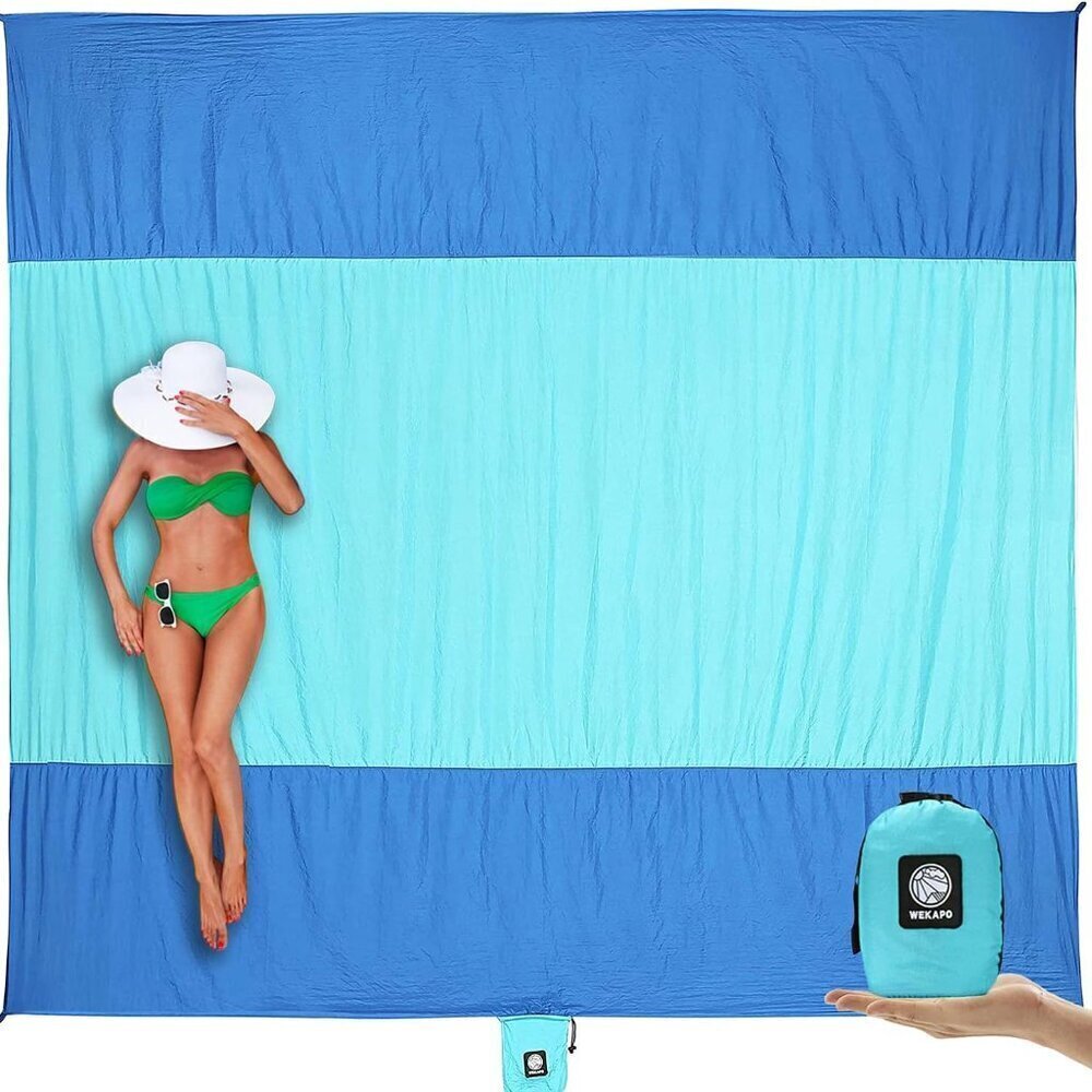 Oversized Beach Mat 7x7 Ft Waterproof Sand Free